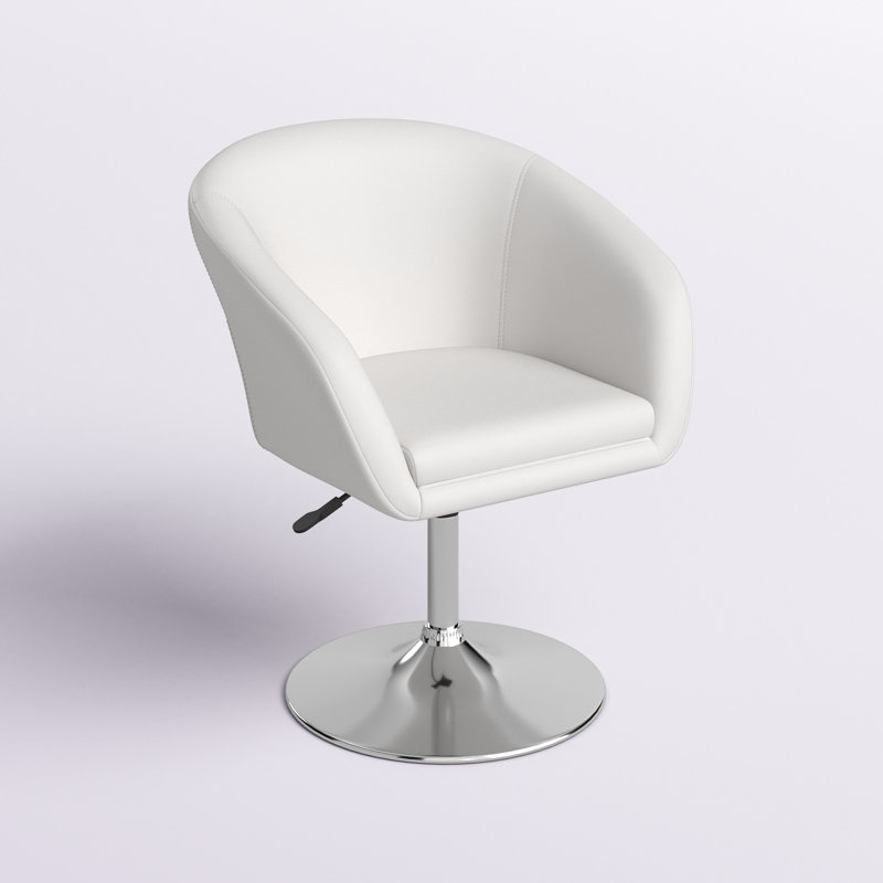 Fauteuil demi-tonneau rotatif Bagarm, Blanc