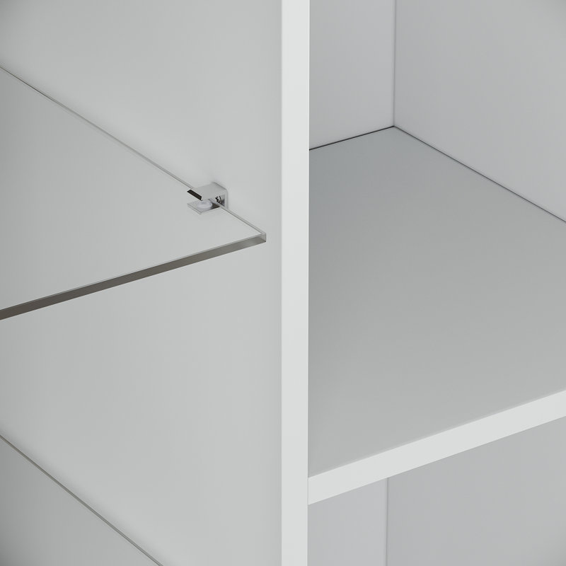 90*35*83cm, Sideboard with LED mood light strip, White