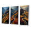 «Scenic Vineyard Mosaic Field», 3 pièces sur toile-1752702912-1752702925