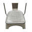 Bourdeau 43cm H Metal Slat Back Stacking Side Chair-1326708531