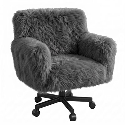 Chaise Criss Cross avec accoudoirs et roues réglables à cinq niveaux, chaise de coiffeuse large et confortable, chaise de bureau à pieds croisés, chaises de bureau d'ordinateur à hauteur réglable pour la maison, le maquillage, la chambre à coucher