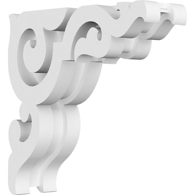 Corbeau en PVC de qualité architecturale Rotherham, H 6 po x l 6 po x P 1,875 po