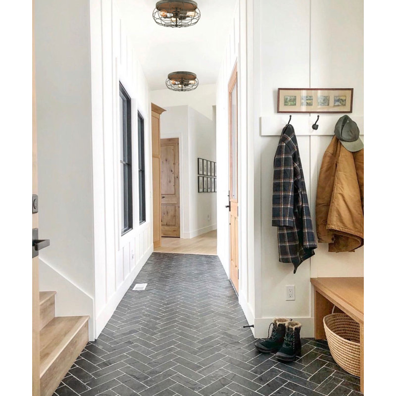 Bradburn Flush Mount, Charcoal Gray