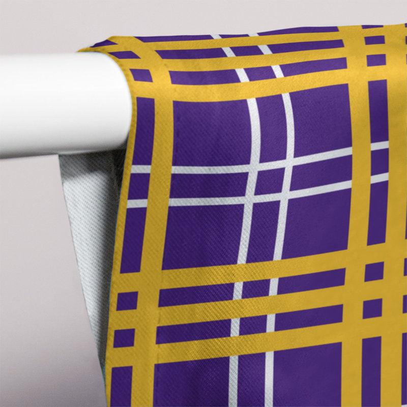 Room Darkening Curtain Single Panel, Yellow/Purple/White