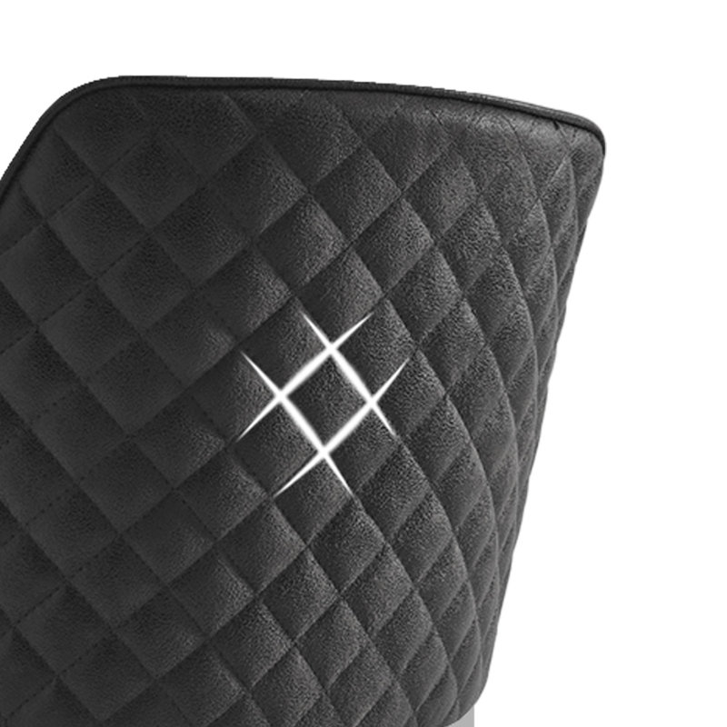 46cm H Upholstered Metal Armchair, Black