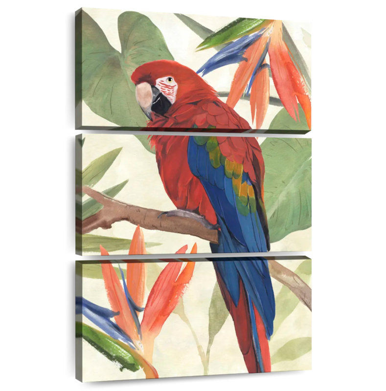 Brampt Tropical Parrot Composition II, 57" H x 36" W