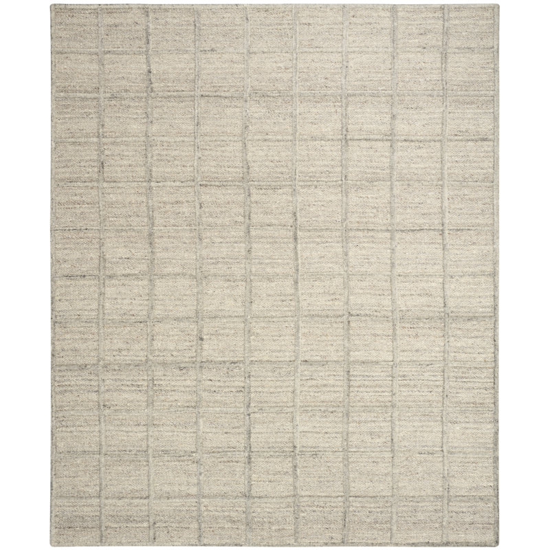 DKNY Pure Framework 8'6" x 11'6" Silver Modern Indoor Rug, Rectangle 8'6" x 11'6"