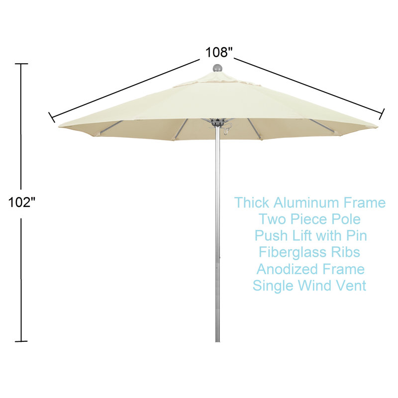 Parasol de marché 9 pi Anadarko, Toile