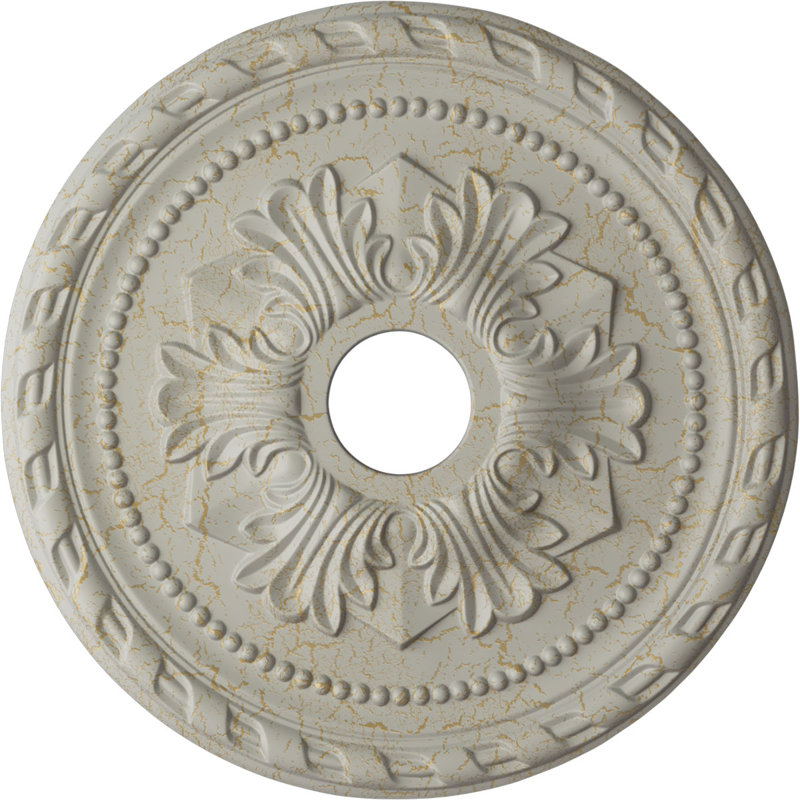 20 médaillons de plafond Palmetto de 20 7/8 po x 3 5/8 po x P 1 5/8 po (convient aux auvents de 5 po ou moins)