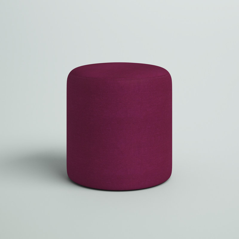 Repose-pieds rond rembourré Denison Taut, Mauve