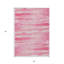 Tapis intérieur lavable rayé rose et ivoire 5 pi x 8 pi
