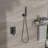 Square Shower - Oil Rubber Bronze 12 Inch Handheld Head Dual Function