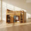 Lit mezzanine double en bois de pin avec garde-robe et DEL Ellington l 56,4 po x P 80,9 po x H 61,6 po
