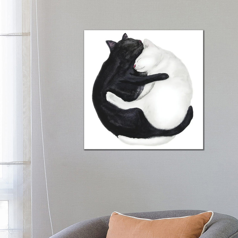 Sleeping Cats by Alexey Dmitrievich Shmyrov - Wrapped Canvas Gallery-Wrapped Canvas Giclée