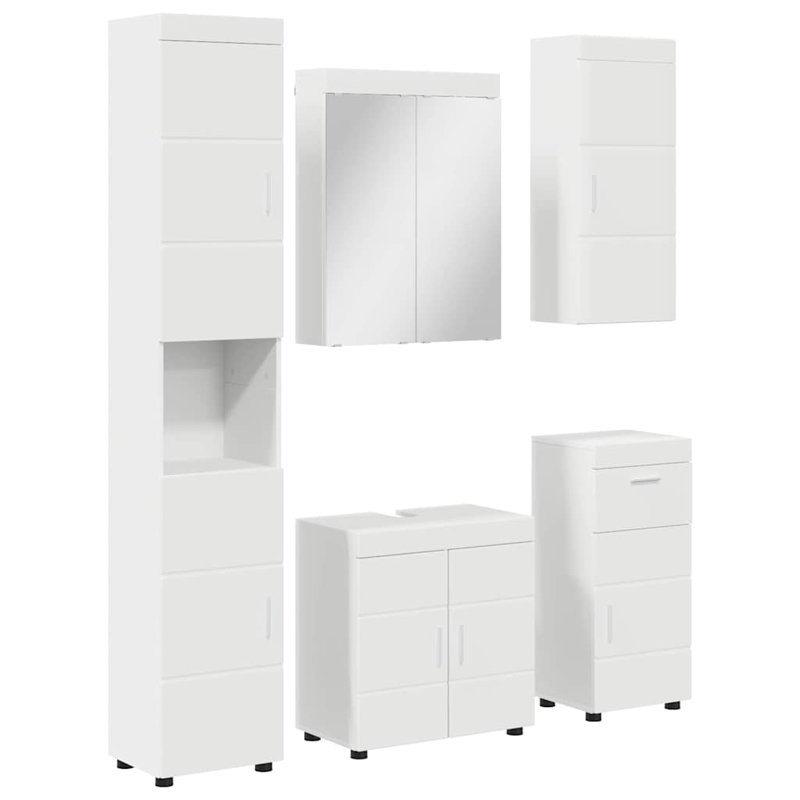 Vanity & Mirror Set, White