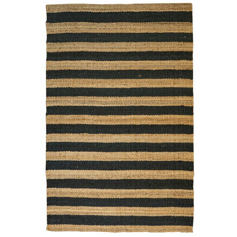 Tapis rectangulaire brun en jute / sisal tissé à la machine Jariyah, Rectangle 4 pi x 5 pi 11 po