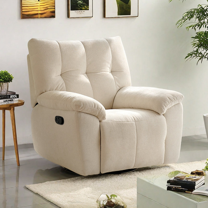 Fauteuil inclinable moderne et ergonomique avec pivot à 360 °, Beige