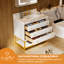 36 po X P 22 po P 35,4 po Meuble-lavabo simple H en blanc avec plateau en marbre blanc-676634631-676634636