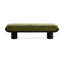 Banc rembourré vert en bois massif-1885989853
