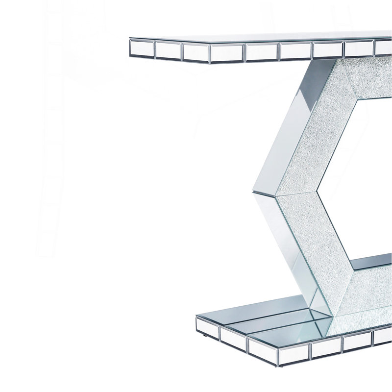 Miroir d'entrée hexagonal en cristal Sparkling
