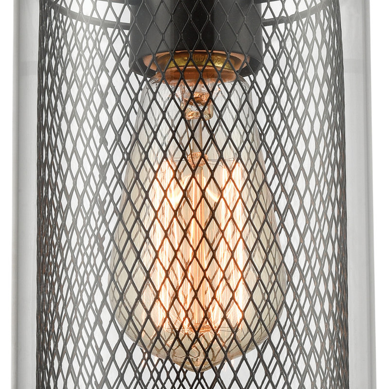 Brant Clear Glass and Bronze Mini Pendant Light