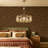 5 - Light Dimmable Glass Drum Chandelier