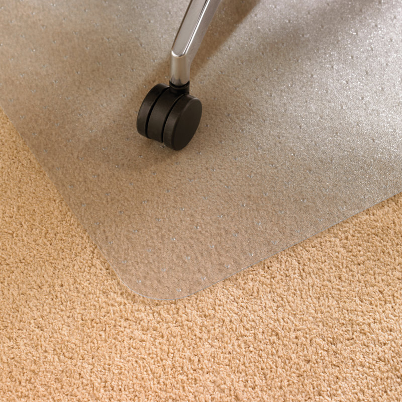 Computex Anti-Static Rectangular Chair Mat with Lip for Standard Pile Carpets, 120cm x 90cm