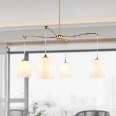 Lustre linéaire moderne à 4 lumières Bartlum