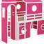 Lit mezzanine double avec glissade et tour