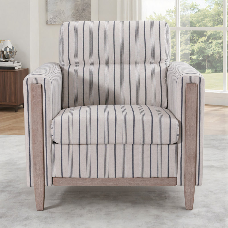 Chaise d'appoint rembourrée avec pieds en bois d'hévéa Helen