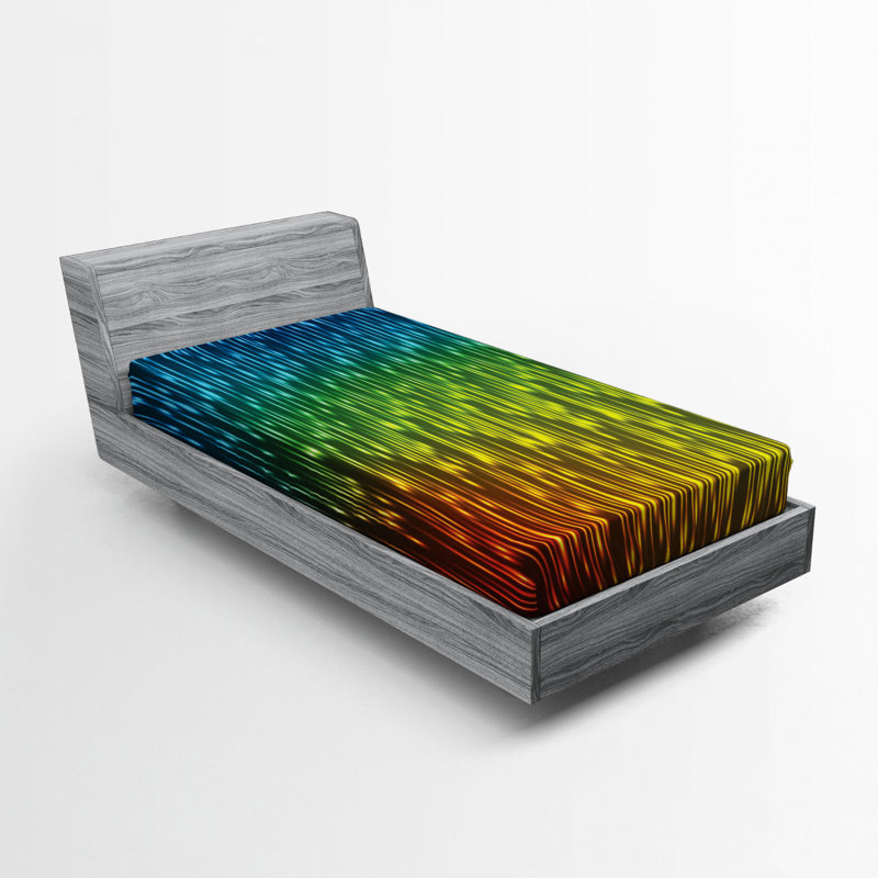 Microfiber Abstract Fitted Sheet, Twin XL Fitted Sheet