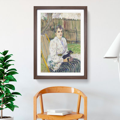 Lady with a Dog by Henri de Toulouse-Lautrec - Picture Frame Painting