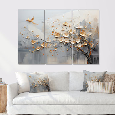 Ensemble de décorations murales formes abstraites japonaises au Japon et beige