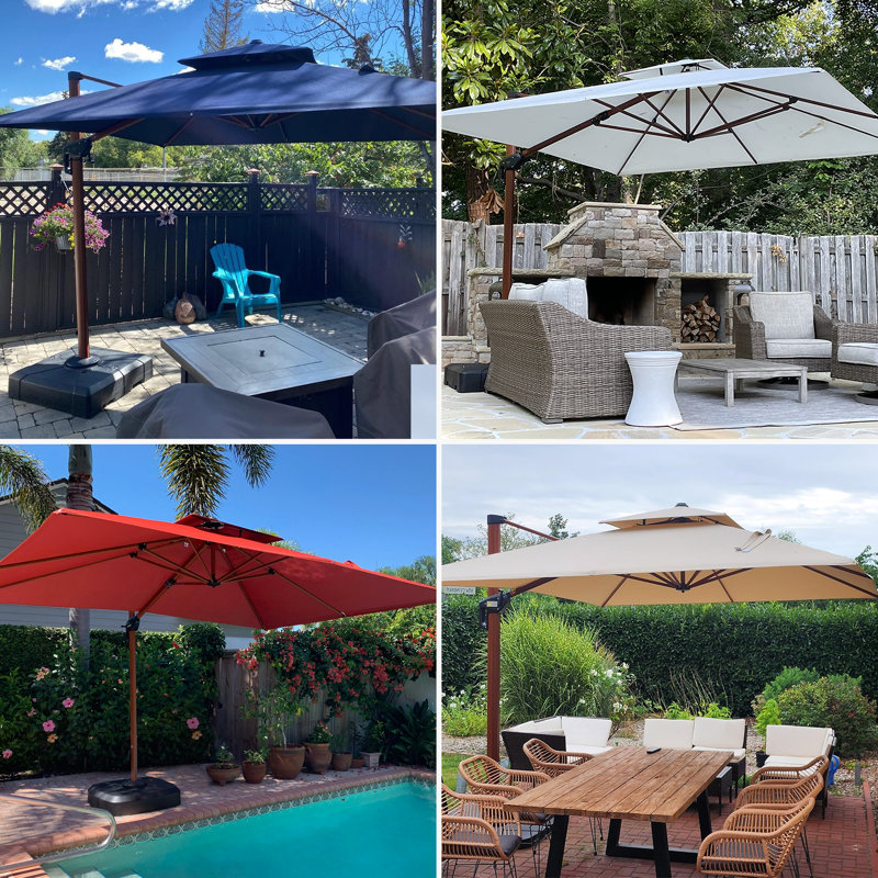 clara patio 10 square cantilever umbrella Grand 10x10 FT Patio Offset Umbrella, Large Aluminum Base Included for Deck Porch (Navy Blue, 10x10 FT) : Patio, Lawn & Garden The big sun hurts your skin Mirador Novara 10'x10' Cantilever Indigo