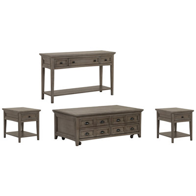 Liz Lift Top Storage Caster Cocktail Table With 2 End Table And Sofa Table