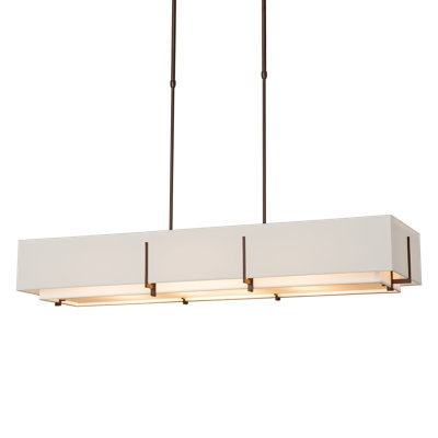 Luminaire suspendu linéaire unique à 4 lumières Exos