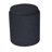15" Boucle Round Storage Ottoman with Reversible Tray Top, Tufted Upholstered, Black-809342909