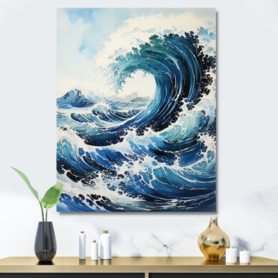 «Japon Hokusai Horizons», reproduction d'art sur toile