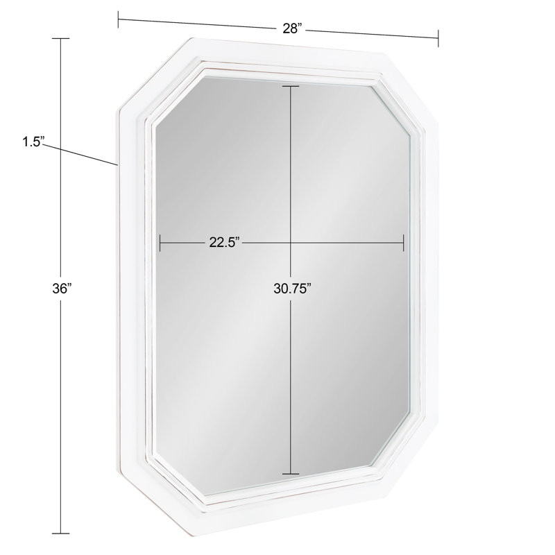 Miroir d'appoint Farmhouse, Blanc