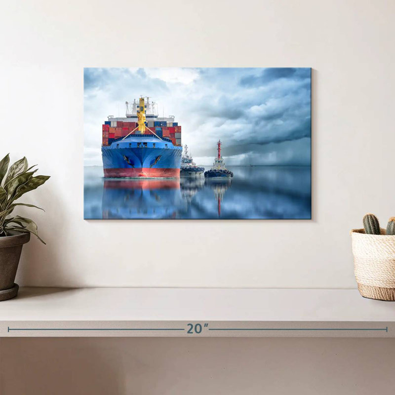 Mehar Container Cargo Ship, 8" H x 12" W