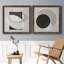 Moderniste Neutre III, ensemble de 2 reproductions d'art sur toile encadrées-1143163485-1143163481