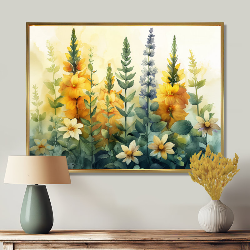 Sidonie - Lupin, reproduction d'art murale, Gold Floater Framed, 30" H x 40" W
