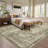 Vintage Machine Washable Rug for Living Room  Non Slip Non Shedding Floor Cover  Low Pile Carpet Foldable Floral Print Soft Mat for Nursery Bedroom Office-511816874