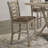 Set of 2 Dining Counter Height Chairs Modern Farmhouse Rustic Look Distressed Design Ladderback Solid Wood