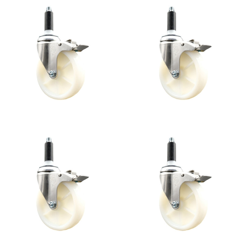 Jeu de roulettes extensibles en nylon, H 5 po x l 5 po