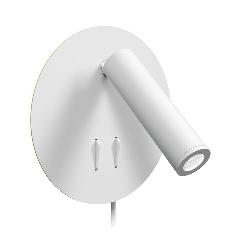 Aspatria 2-Light LED Wall Spotlight, Matt White