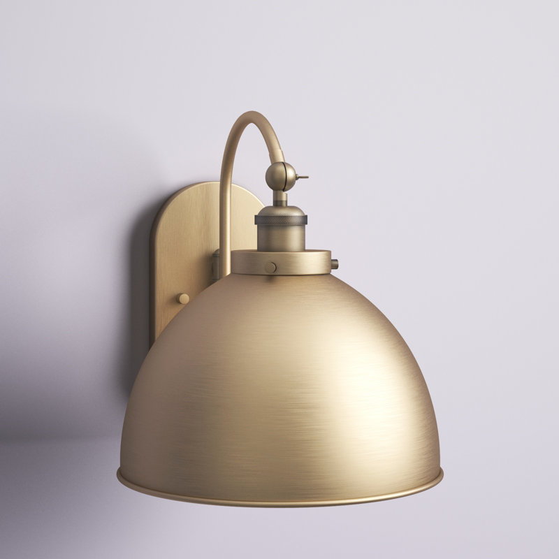 Shauna Swing Arm Sconce, LED, Brushed Brass, Brushed Brass