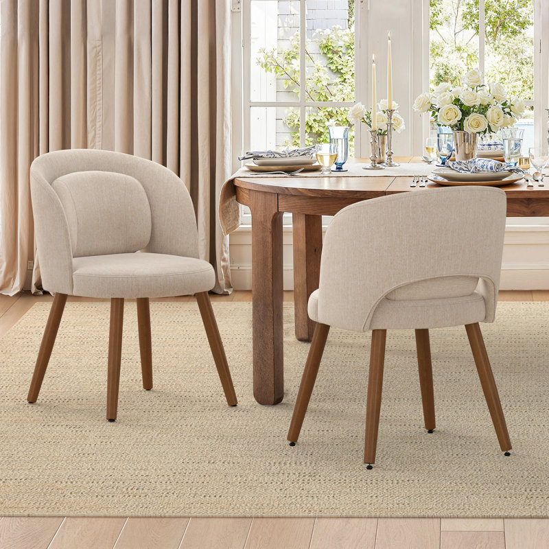 Chaise rembourrée Katherine, 2, Chenille clair chameau