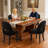 Linen Upholstered Dining Chairs with Curved High Back and Solid Wood Legs-1540862362-1540862375