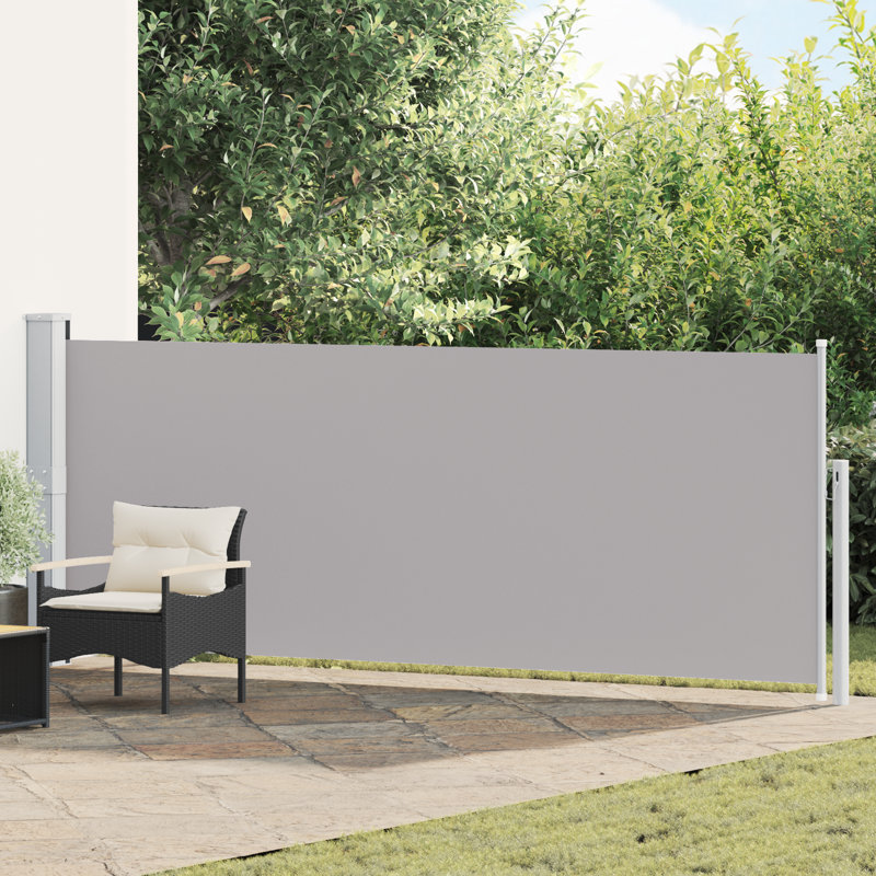Polyester Cover Patio Retractable Awning, 55.1" H x 196.9" W